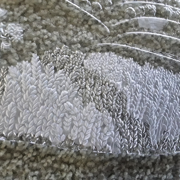 Vintage Mikasa West Germany Mother Daughter Country Road Etched Crystal Tray - Picture 6 of 7